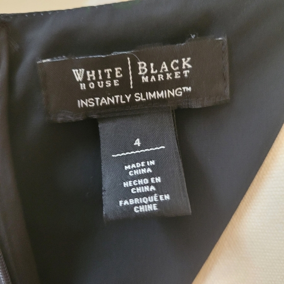 WHBM Black Striped Bodycon Dress Size 4 - Picture 6 of 6